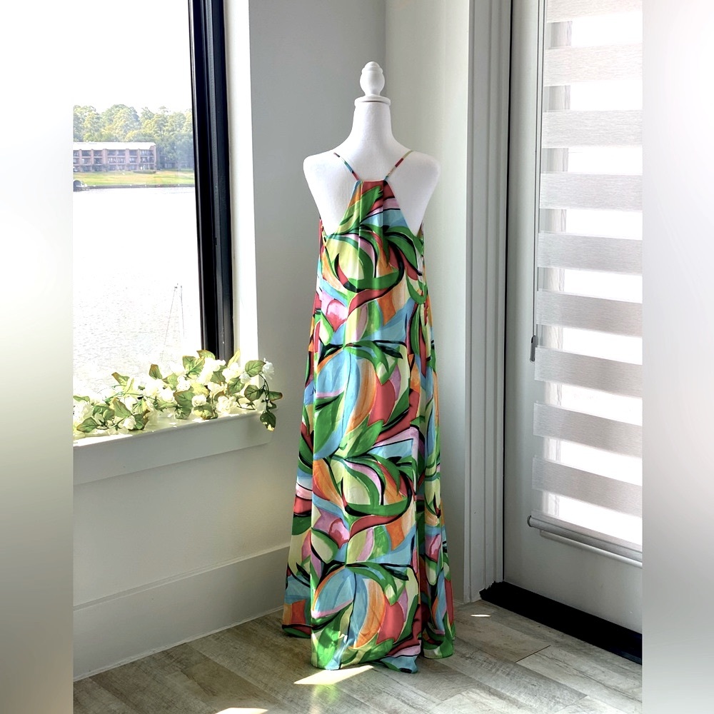 Nicole Miller multicolor A-line Maxi w/pockets!